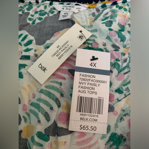 Crown & Ivy Size 4X Top - Picture 3 of 4